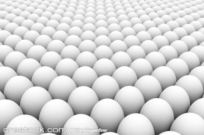 3d image of an egg army formation